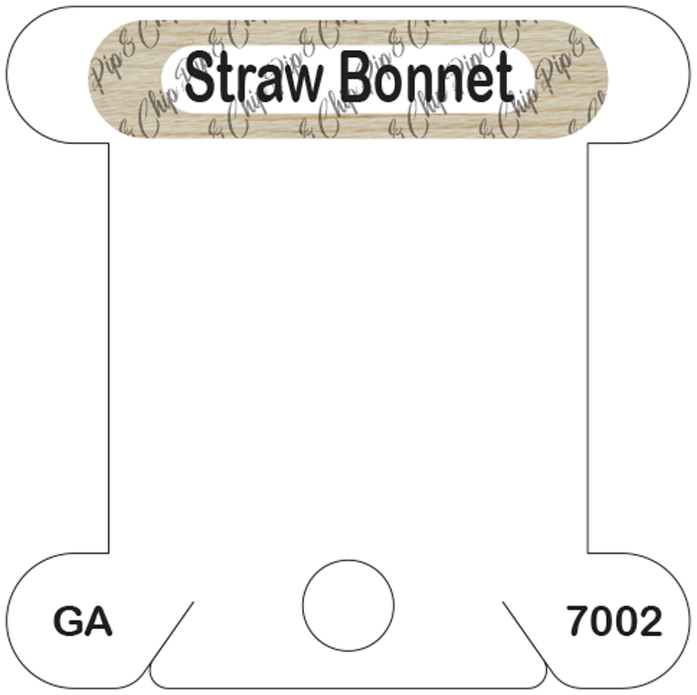 Gentle Arts Straw Bonnet acrylic bobbin
