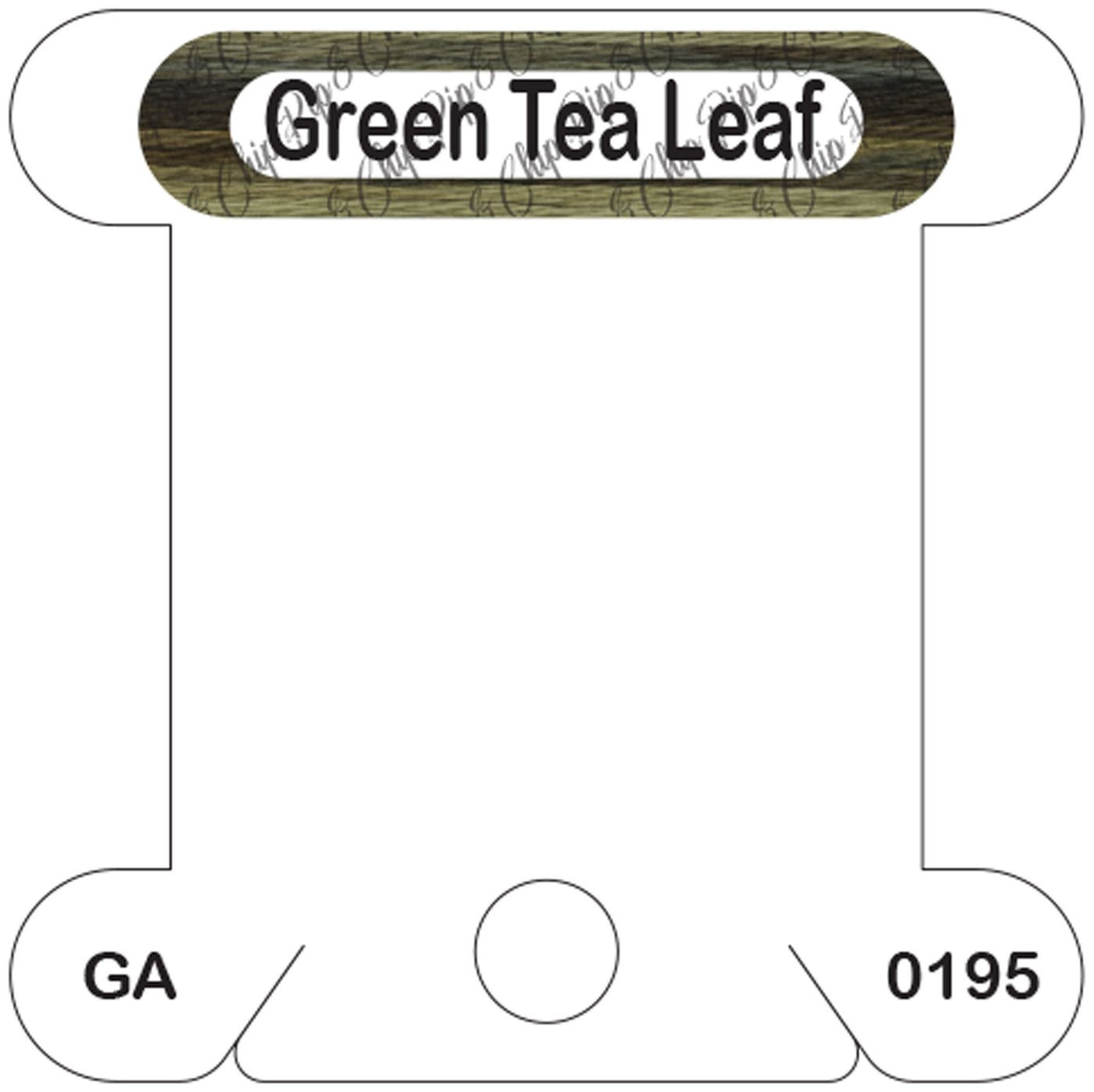 Gentle Arts Green Tea Leaf acrylic bobbin