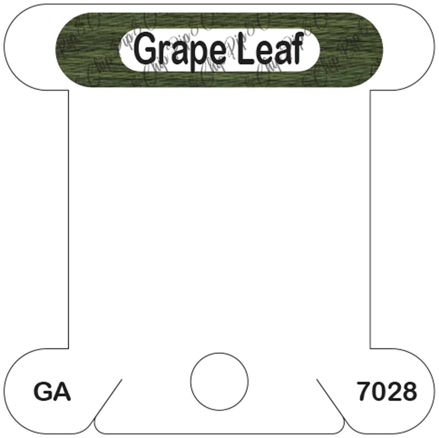 Gentle Arts Grape Leaf acrylic bobbin