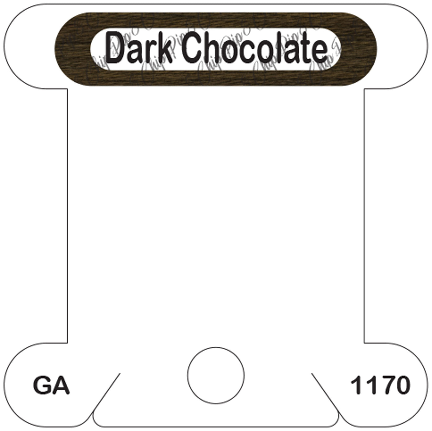 Gentle Arts Dark Chocolate acrylic bobbin