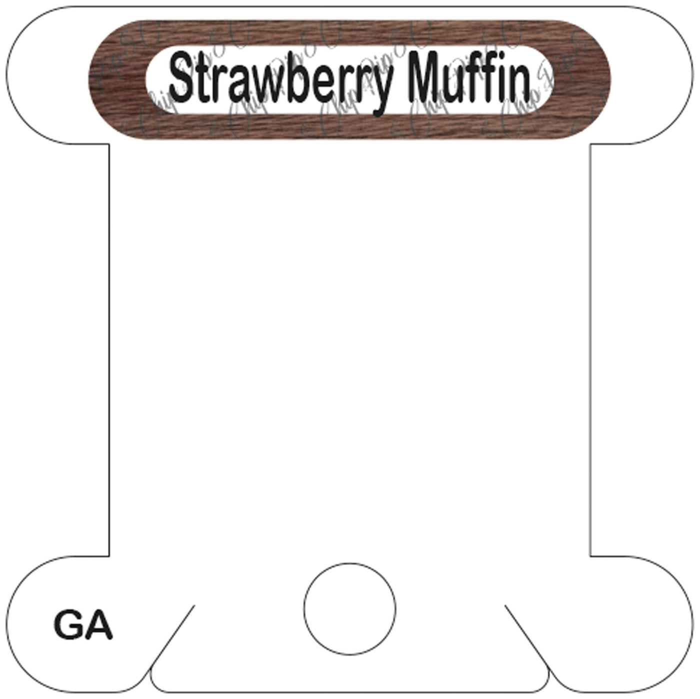 Gentle Arts Strawberry Muffin acrylic bobbin