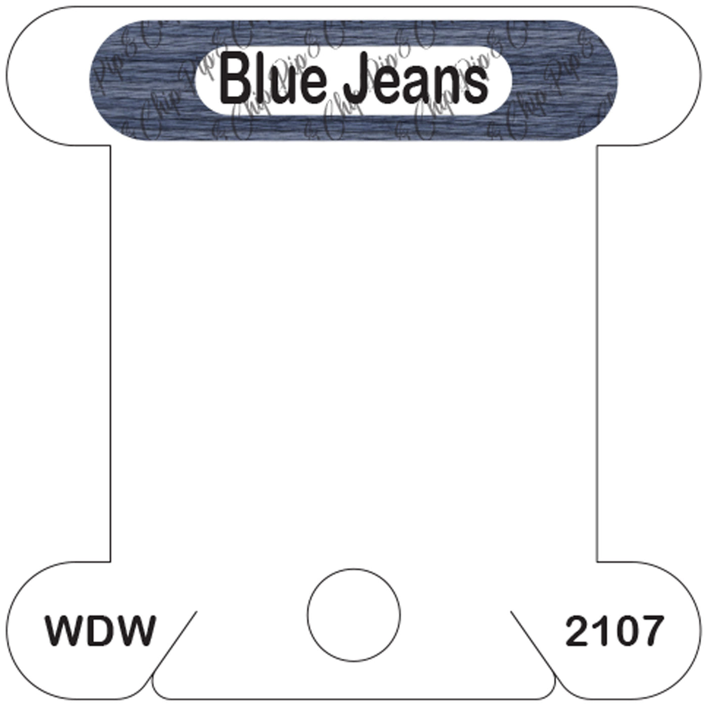 WDW Blue Jeans acrylic bobbin