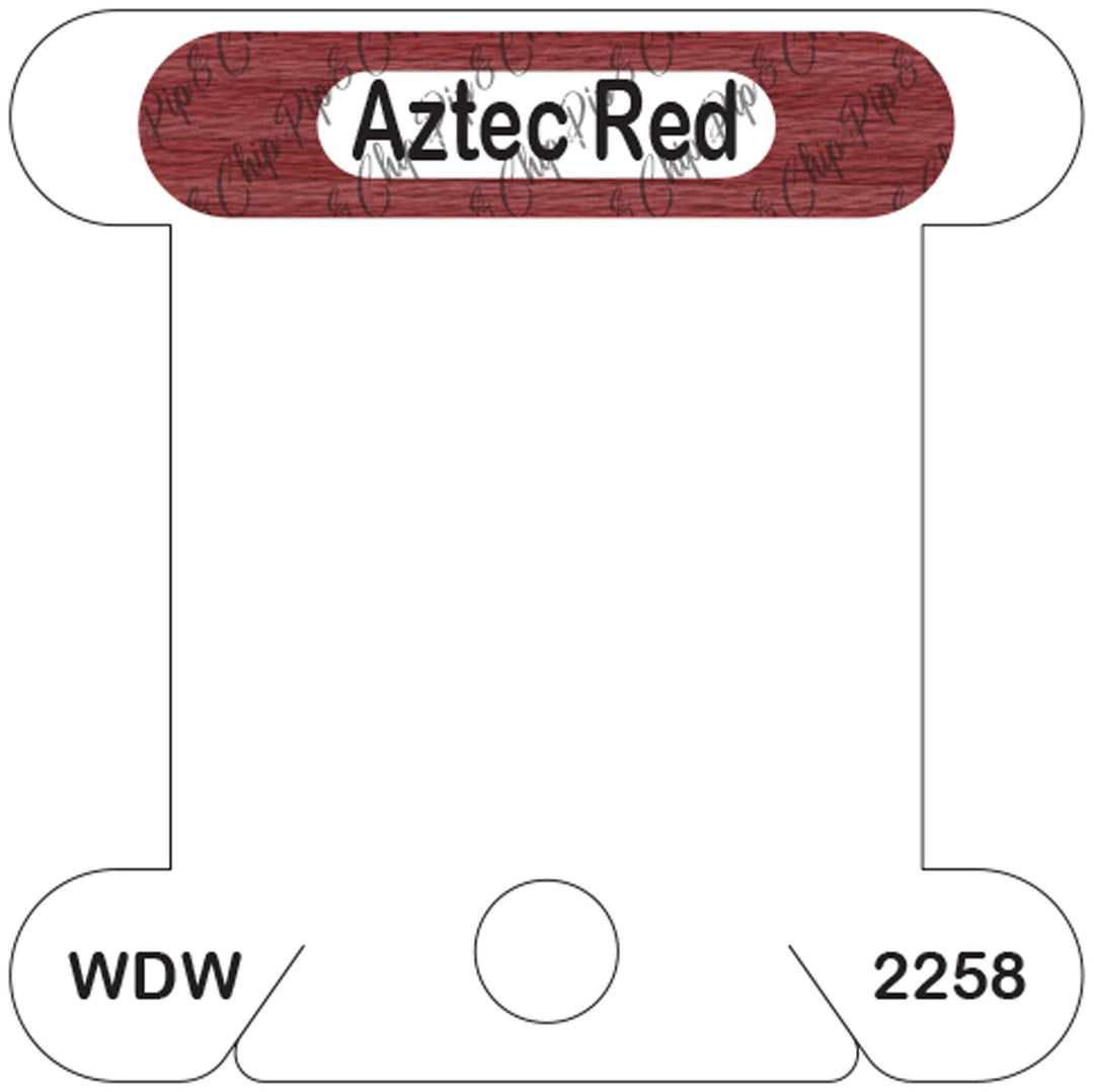 WDW Aztec Red acrylic bobbin