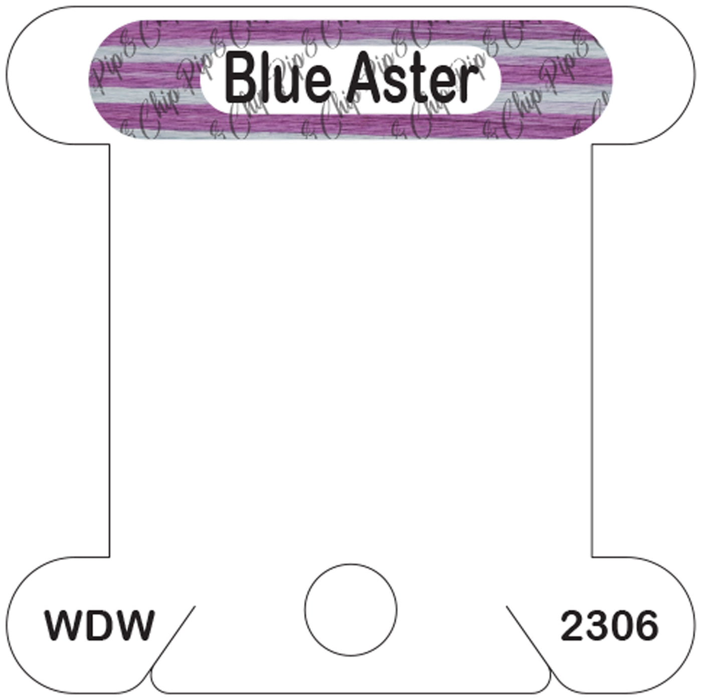 WDW Blue Aster acrylic bobbin