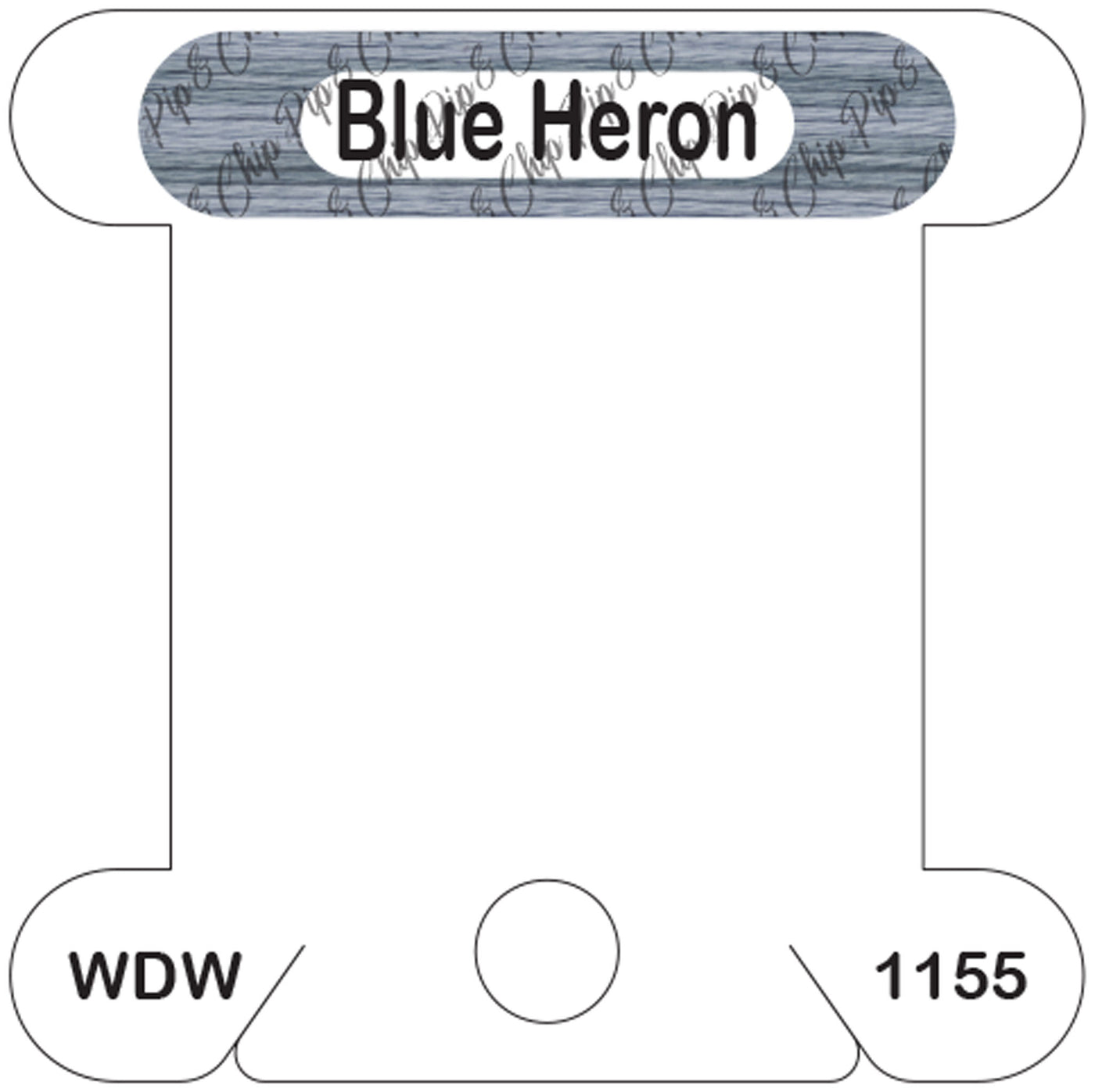 WDW Blue Heron acrylic bobbin