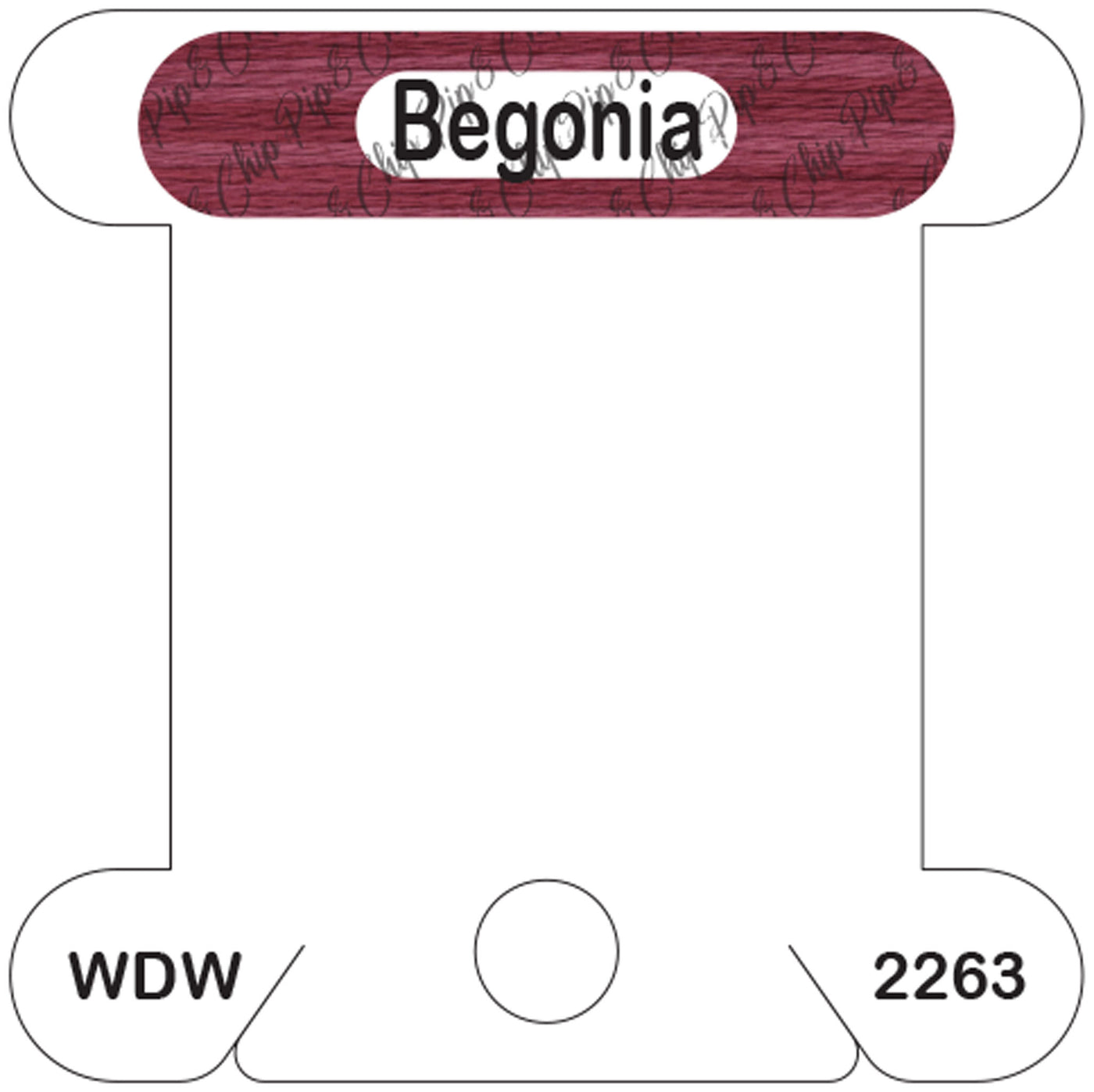 WDW Begonia acrylic bobbin