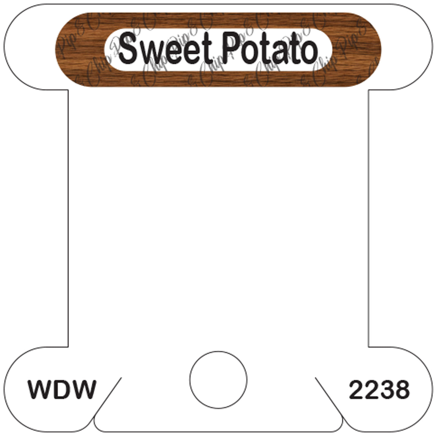 WDW Sweet Potato acrylic bobbin