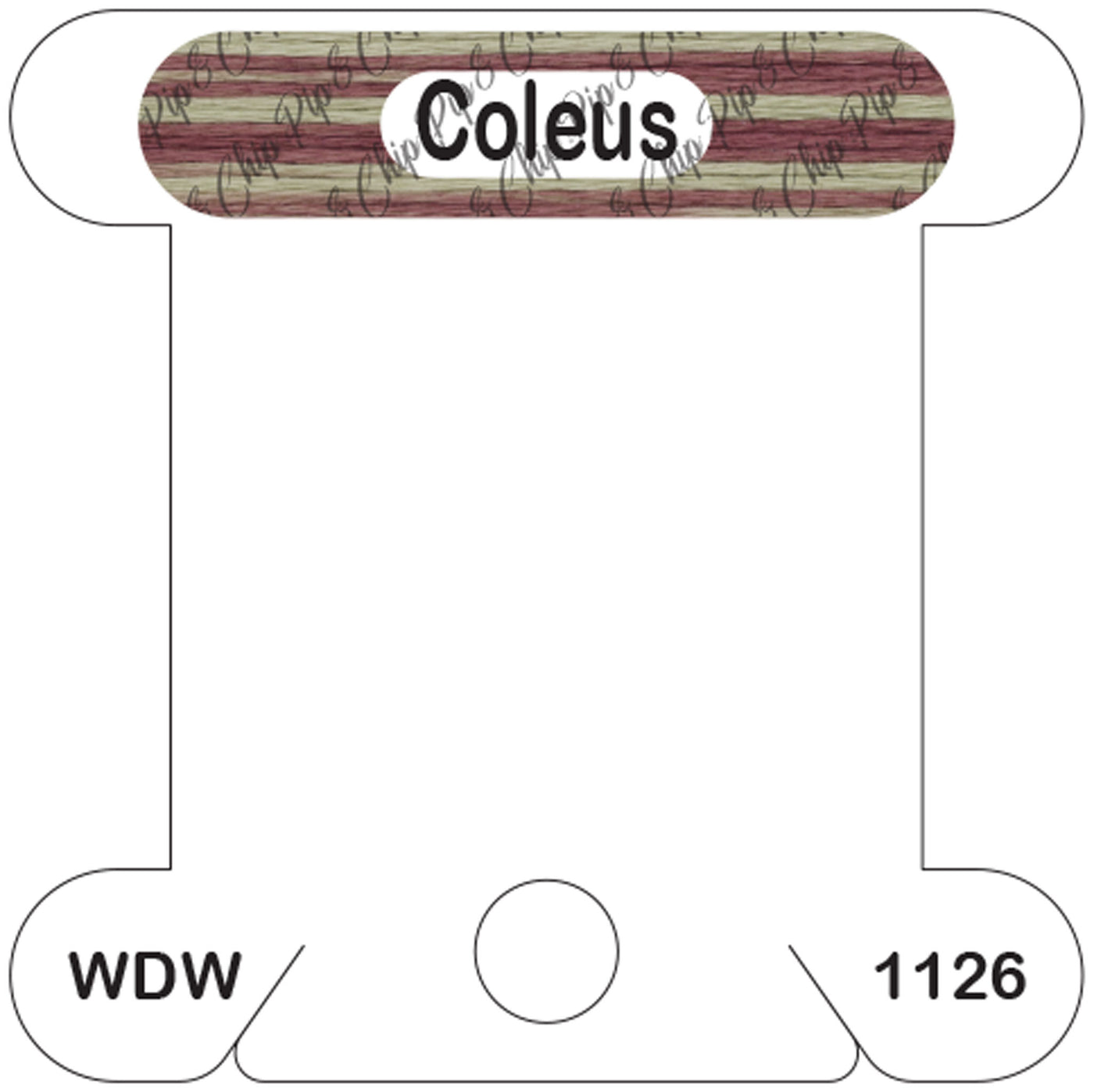 WDW Coleus acrylic bobbin