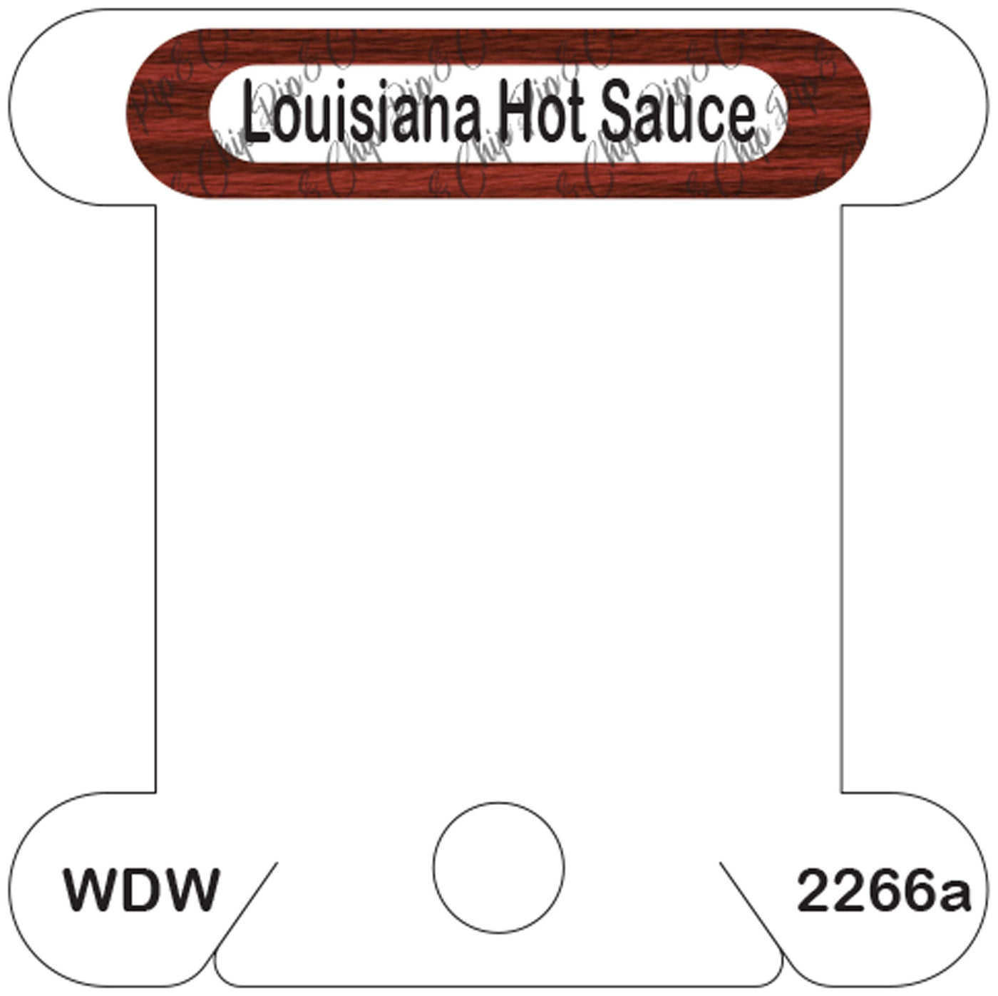 WDW Louisiana Hot Sauce acrylic bobbin