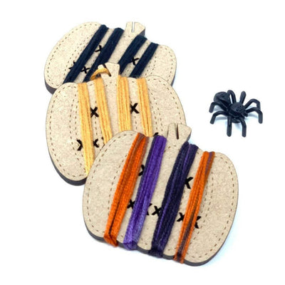 Halloween bobbins (set of 8) pumpkins thread holders floss organiser cross stitch embroidery thread storage