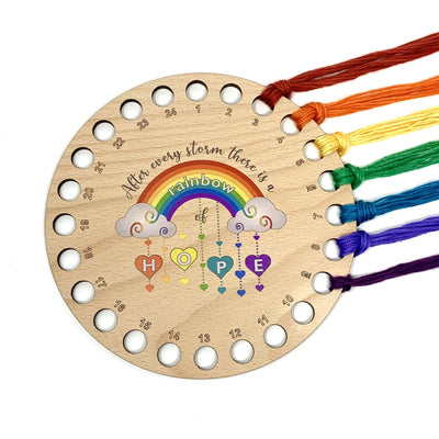 Rainbow thread holder floss holder cross stitch organisation