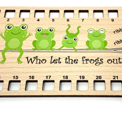 Frog floss holder thread organiser cross stitch storage