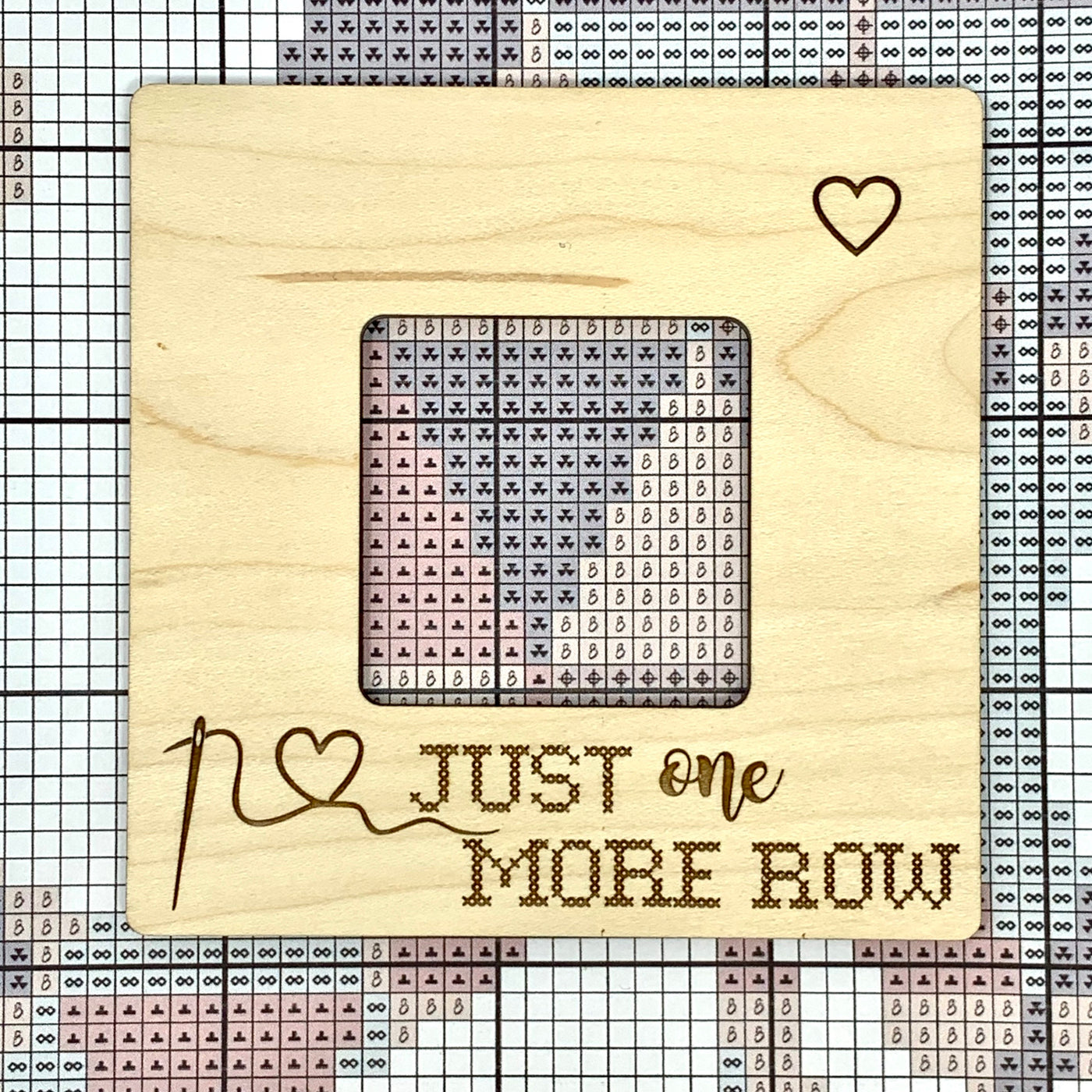 Magnetic Window Pattern Marker for Cross Stitch - Just One More Row