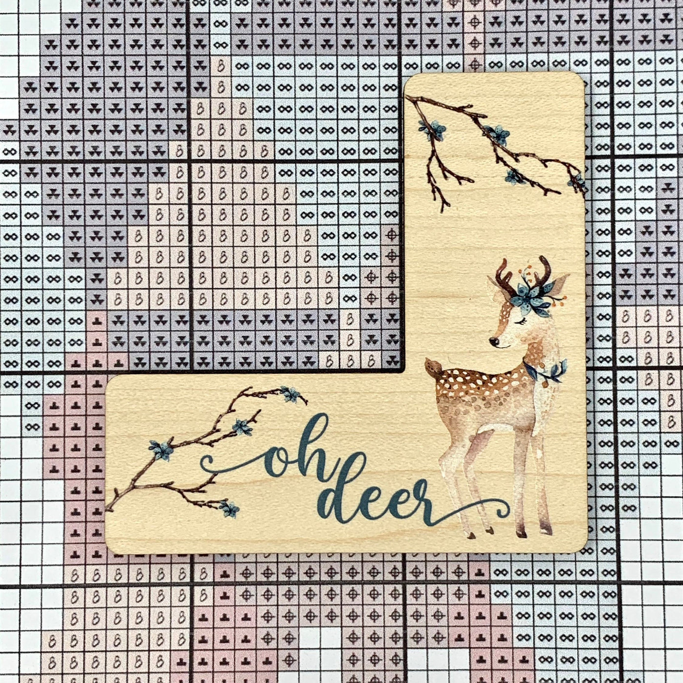 Oh Deer Pattern Marker window Cross Stitch and embroidery tool magnetic needle minder