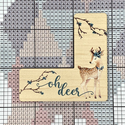 Oh Deer Pattern Marker window Cross Stitch and embroidery tool magnetic needle minder