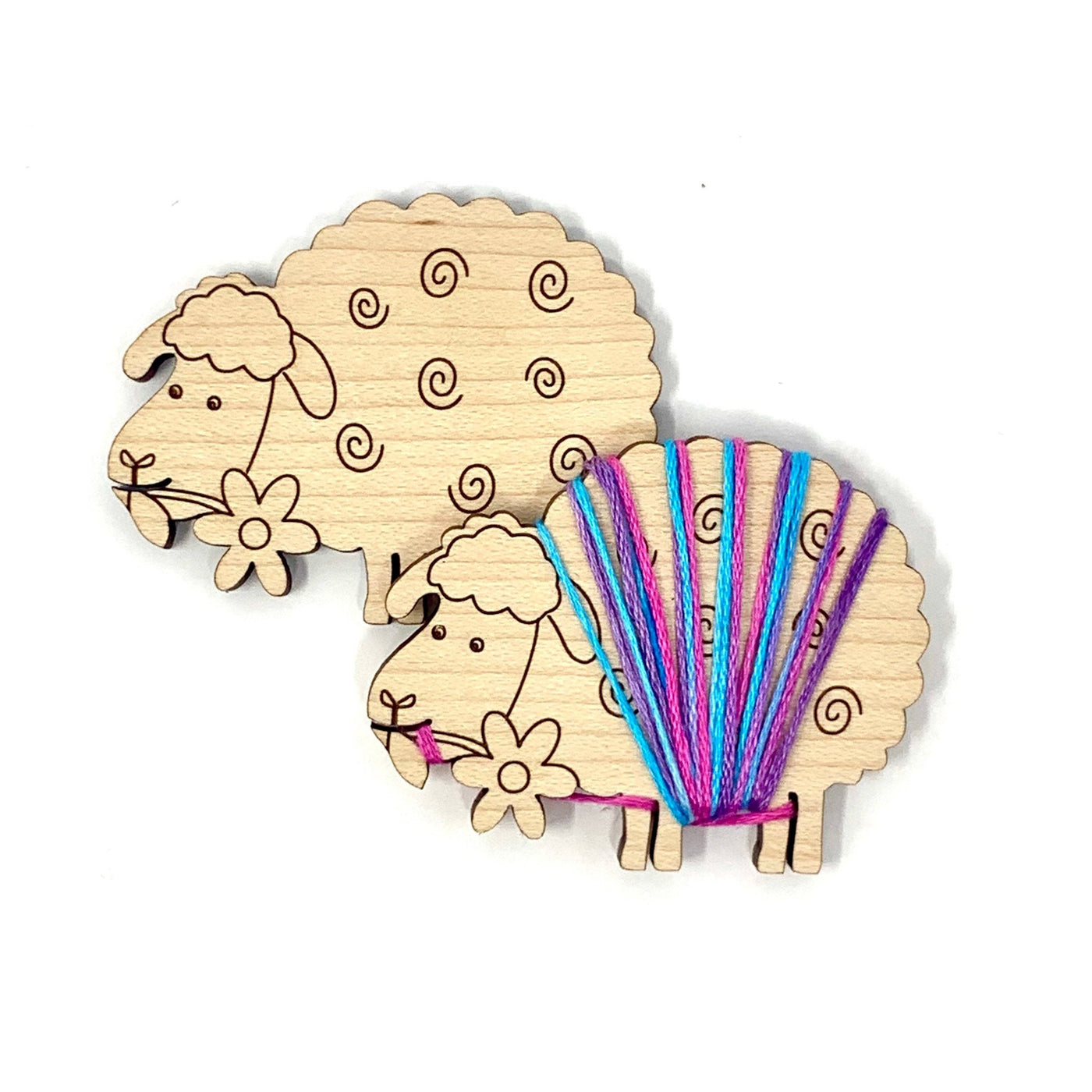 Premium Sheep bobbins (set of 12) thread holders floss keeper cross stitch embroidery thread storage
