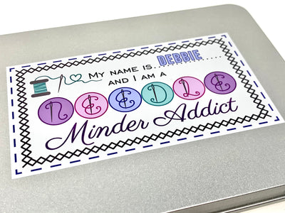 Needle Minder Addict - personalised storage tin - Needle minders