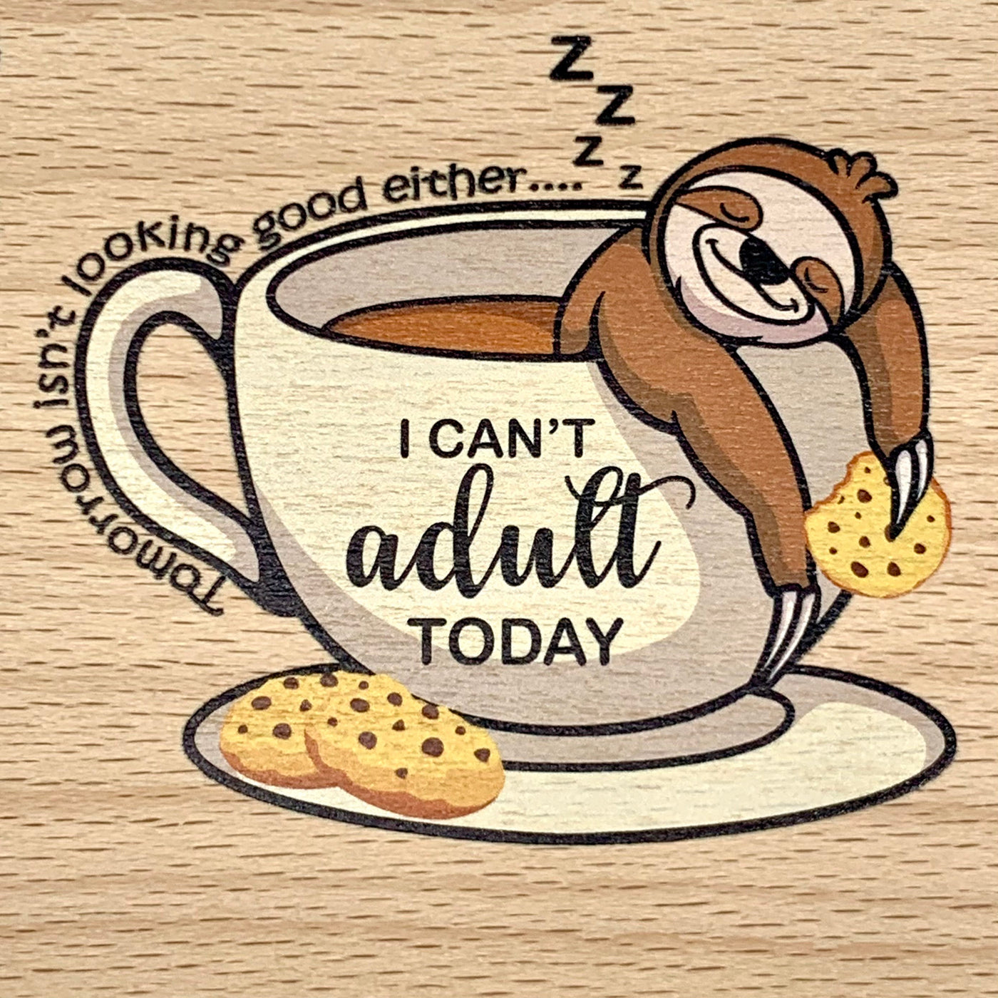 Sloth Can’t Adult Today thread holder floss holder cross stitch organisation