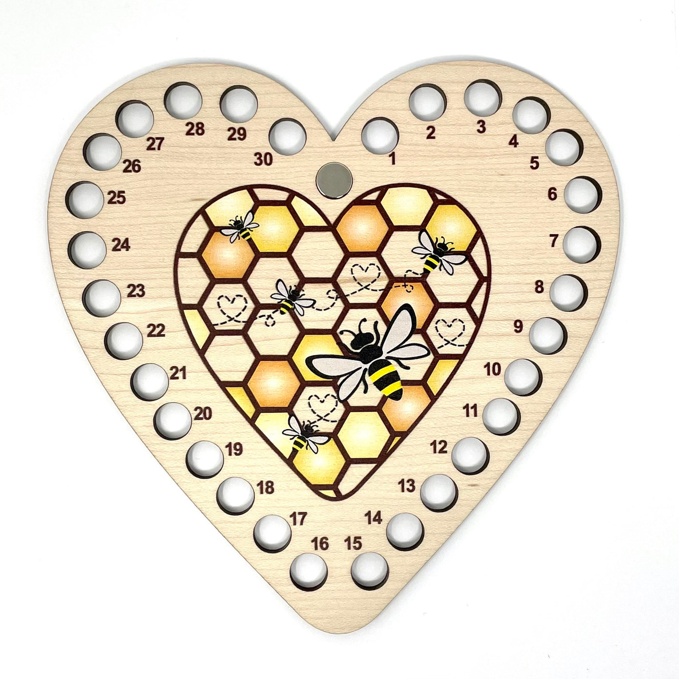 Bee Heart thread Holder with needle minder magnet