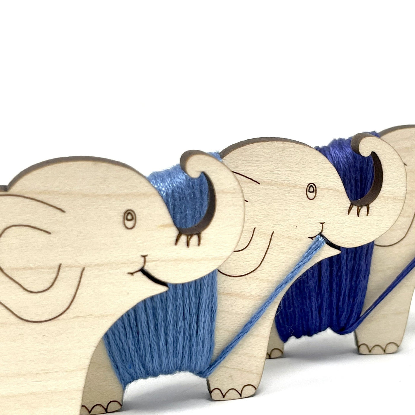 Premium Elephant bobbins (set of 12) thread holders floss organiser cross stitch embroidery thread storage