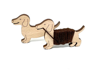 Premium Dachshund bobbins (set of 12) for cross stitch and embroidery