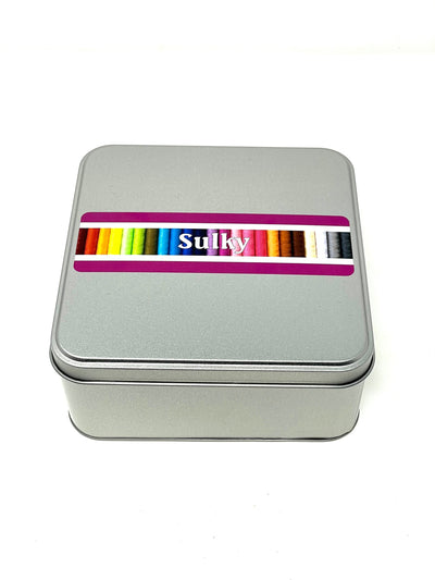 Sulky storage tin with foam insert to hold 25 spools (not included)