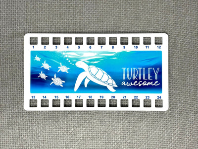 Turtley Awesome acrylic thread holder / floss organiser for cross stich and embroidery