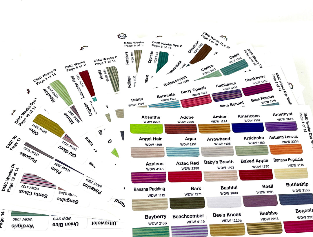 WDW colour vinyl labels (x343) suitable for Floss a way bags