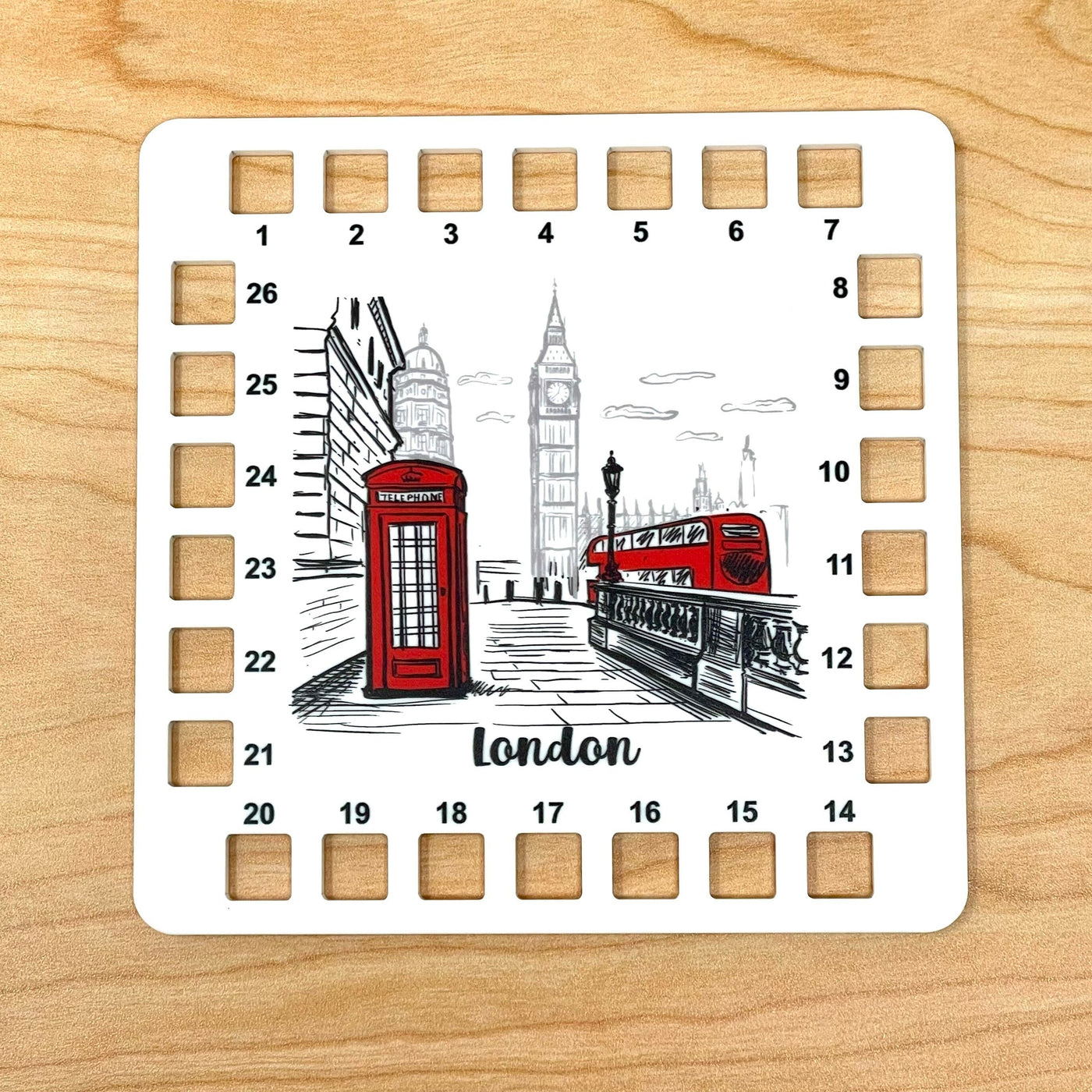 London acrylic thread holder (holds up to 26 colours) for cross stitch and emb