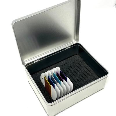 Tin for Treasure Braids (Rainbow Gallery) with foam insert to hold 20 cards