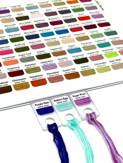 Weeks Dye Works set of colour vinyl labels (x343) suitable for Annie’s Keepers floss drops