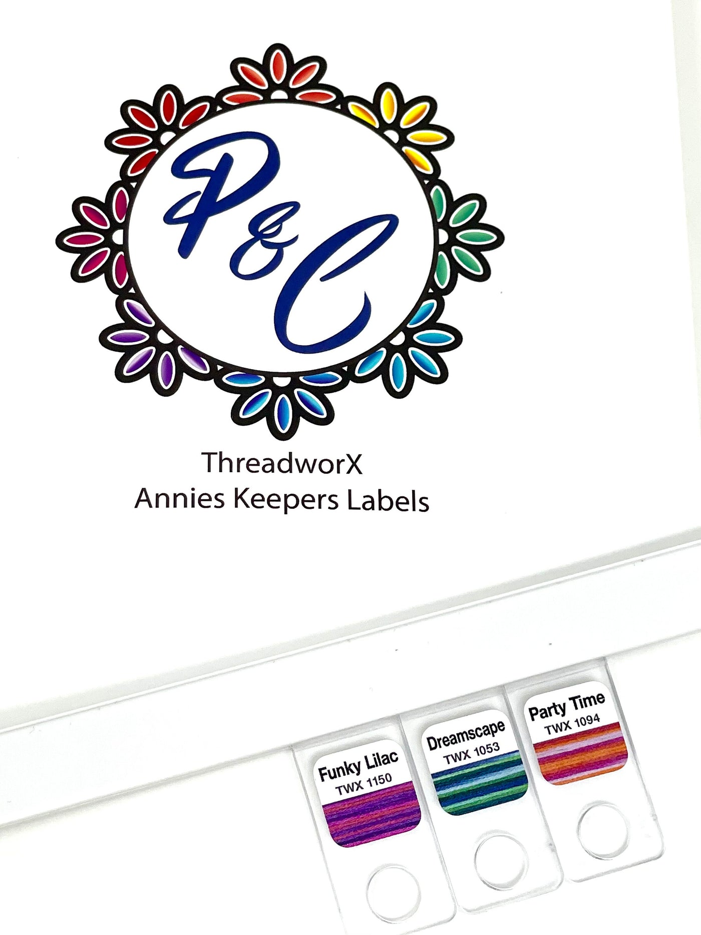ThreadworX set of colour vinyl labels (x278) suitable for Annie’s Keepers floss drops