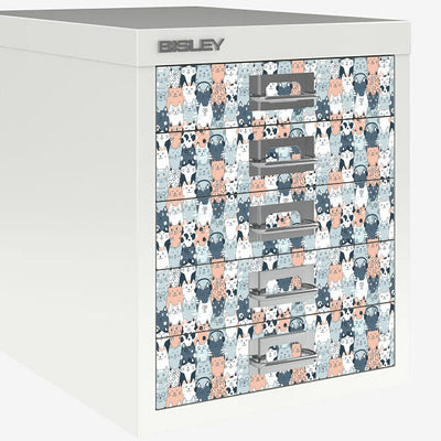 Cool Cats decals for Bisley 5 drawer cabinet (not included)