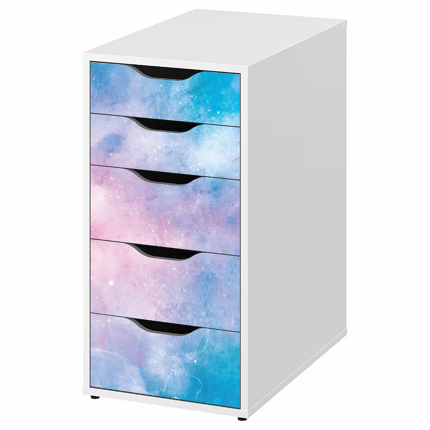 Pastel galaxy decals for IKEA Alex 5 drawer unit (not included)