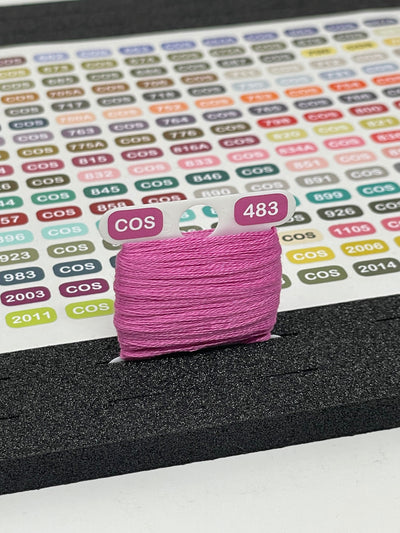 Mini COSMO colour vinyl labels for bobbins for Solid 500 colours