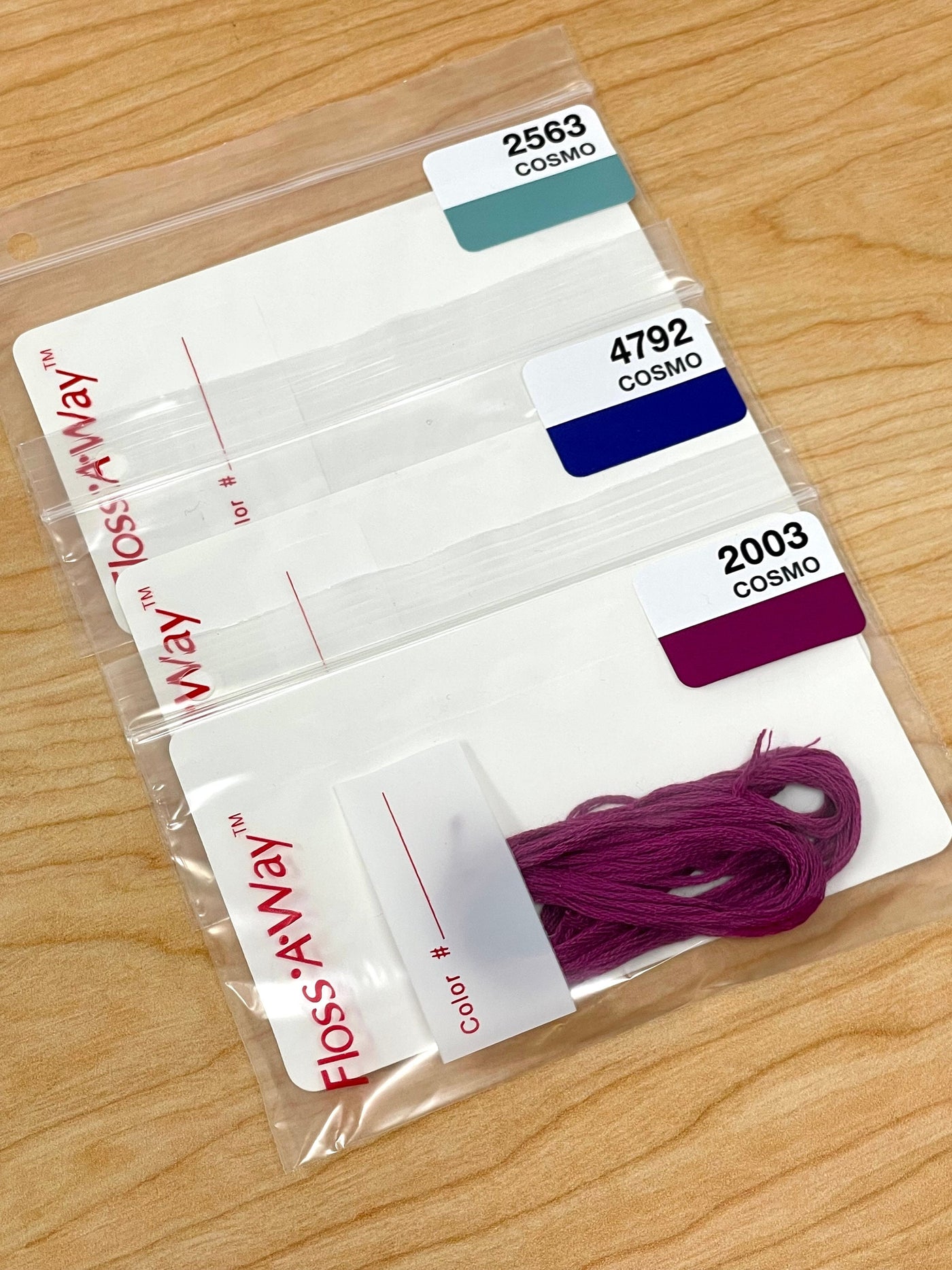 COSMO colour vinyl labels (x500) suitable for Floss A Way bags