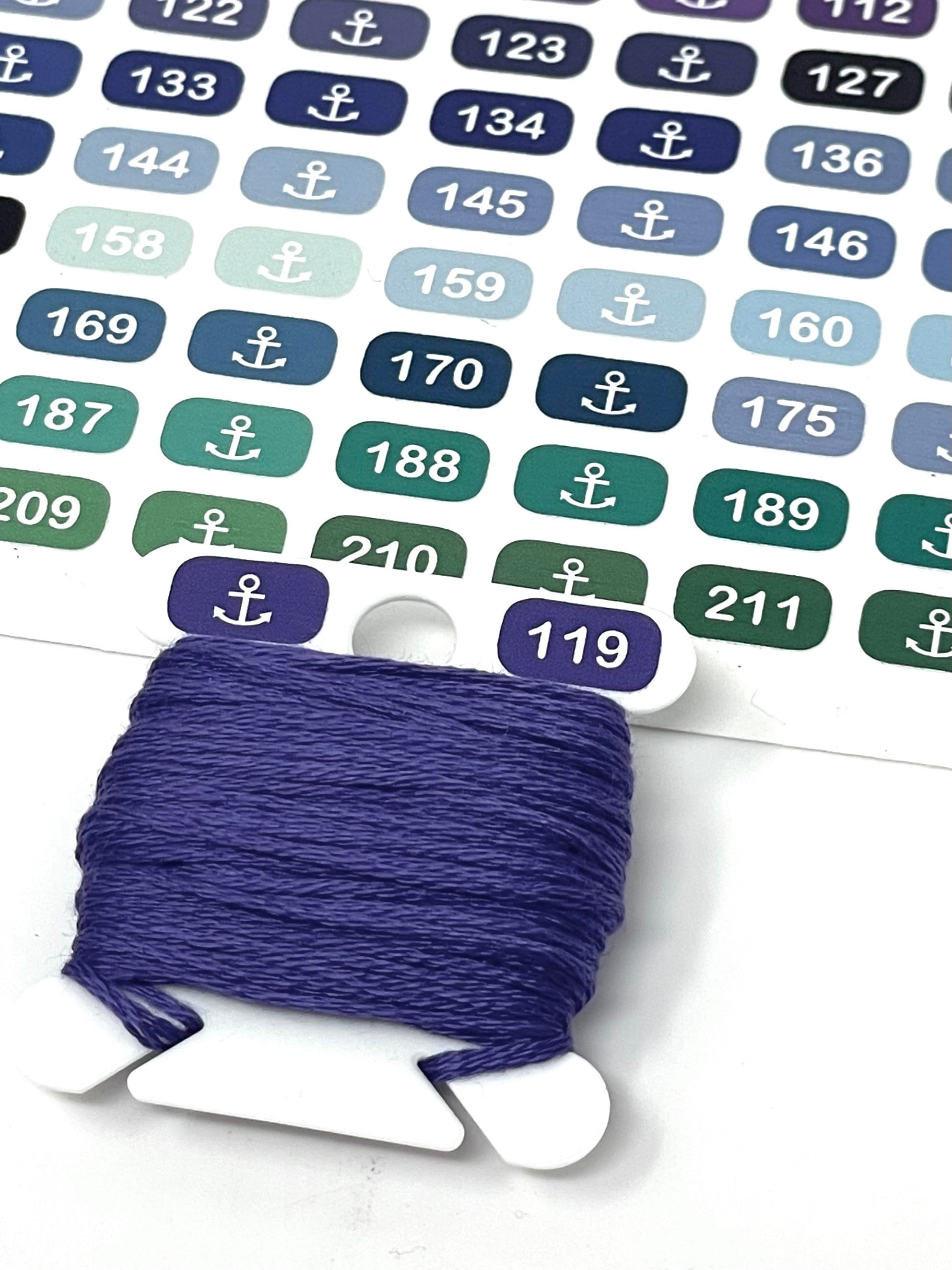 Anchor mini vinyl labels (x 444 solid shades Anchor stranded cotton ...