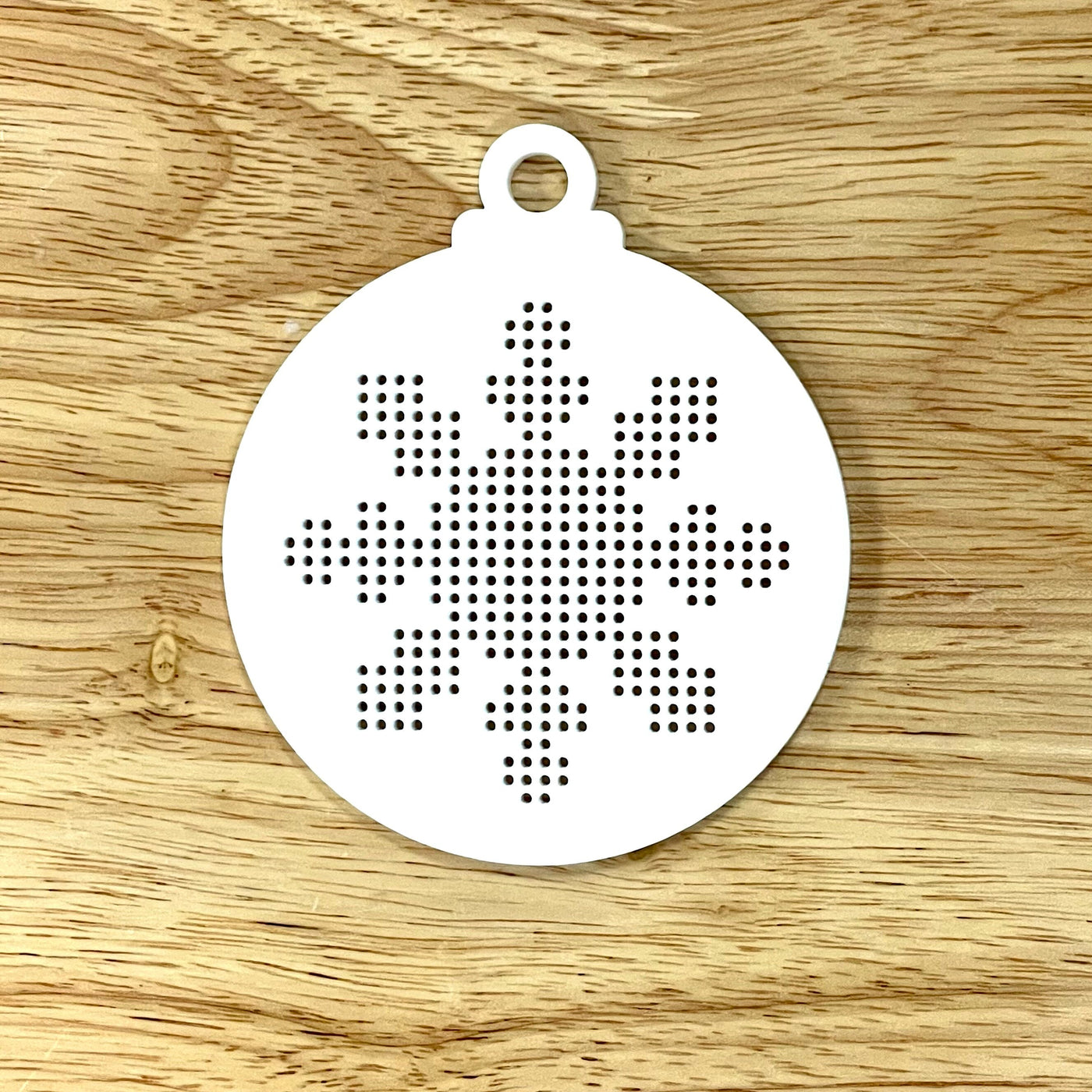 3" Snowflake acrylic cross stitch blank bauble