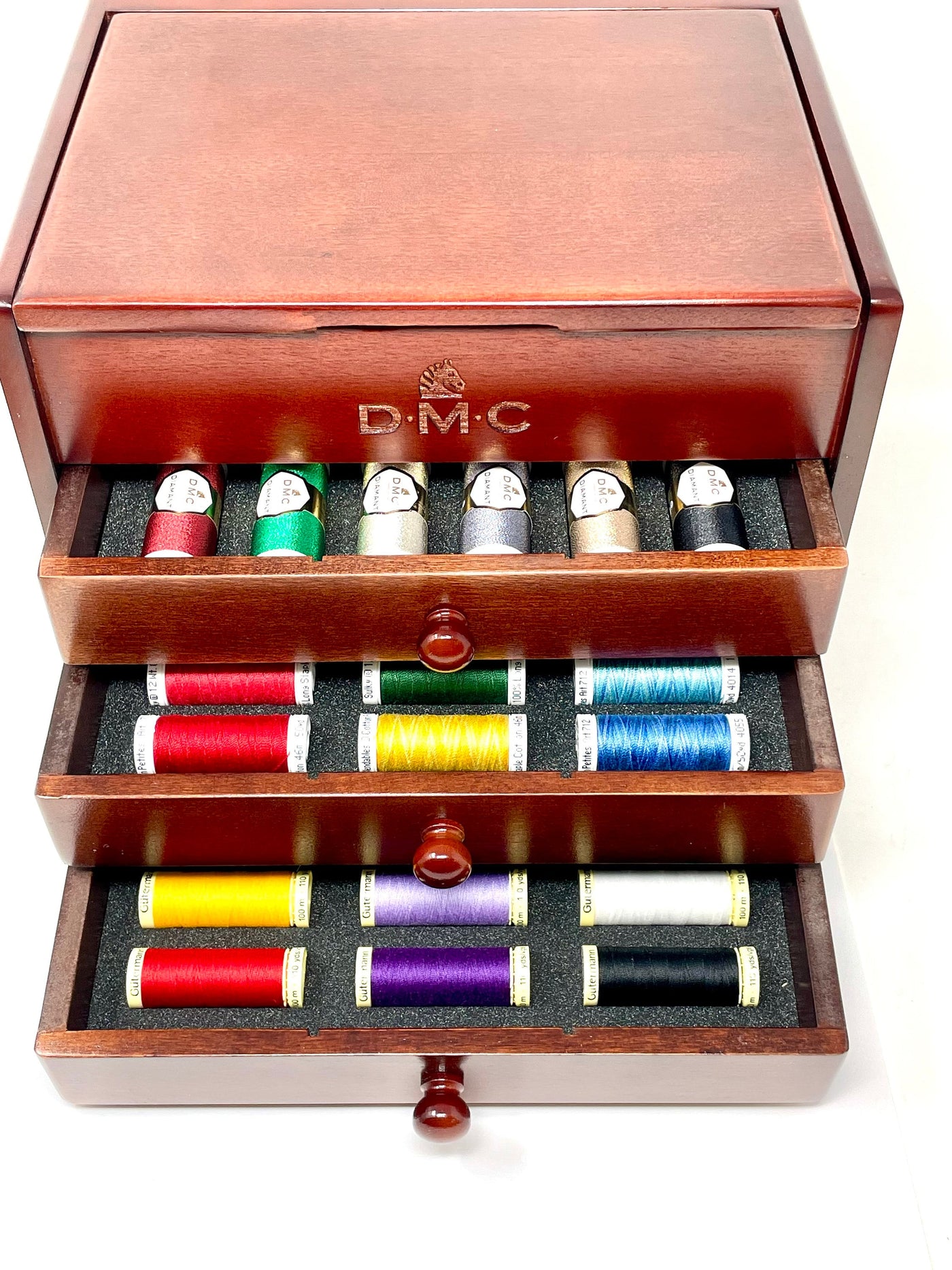 Foam inserts for DMC Petite Vintage chest drawers for DMC Diamanté / Gutermann / Sulky spools