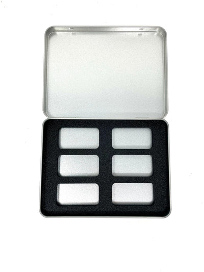 Needle Storage Tin set - 1 large tin, 6 small tins, foam insert and vinyl labels (no needles included)