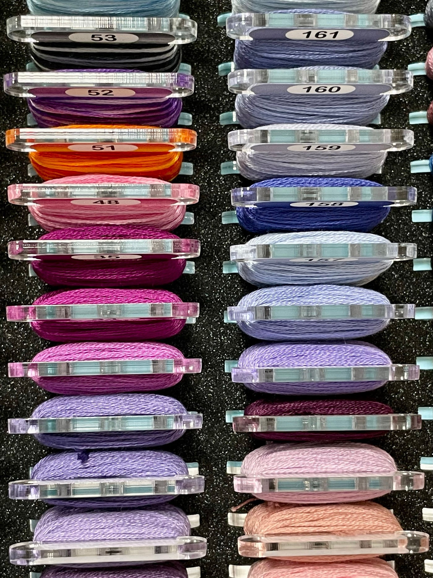 DMC CLEAR 3mm acrylic bobbins by Pip and Chip